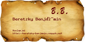 Beretzky Benjámin névjegykártya